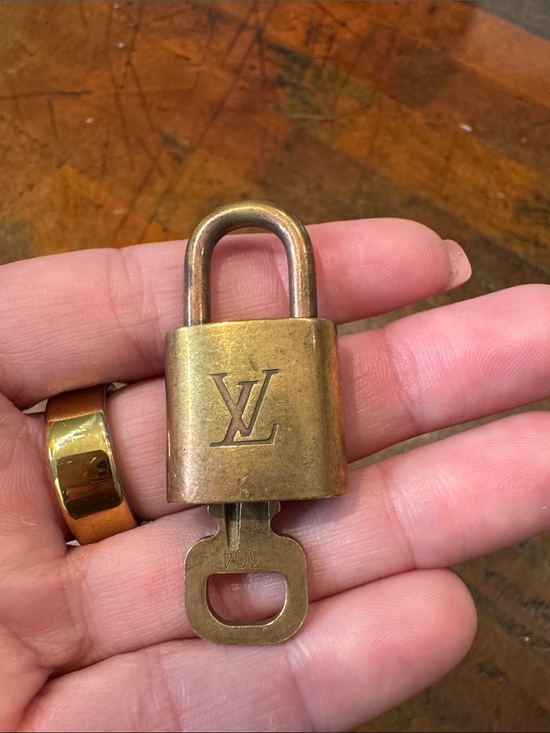 Louis Vuitton Handbags - Louis Vuitton Gold Brass Padlock with Matching Key